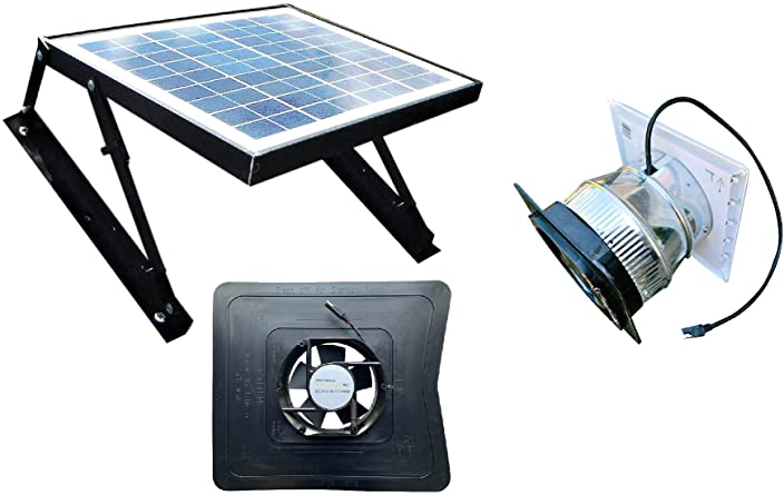 SOLAR ATTIC FAN - iSOLAR 19W-MOD-CRL with Crawl Space Adapter • 100% Solar Powered • up to 400 CFM • Ideal for a 600 sq. ft. Area • Keeps Attics Cool • Endorsed by HGTV’S BRYAN BAEUMLER • by iSolar Solutions