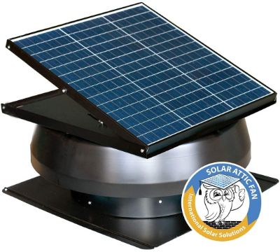 SOLAR ATTIC FAN - iSOLAR 40W-INT-R • 100% Solar Powered • 1092 CFM • Ideal for a 1,500-2,000 sq. ft. area • All Season Ventilation Benefit • Keeps Attics Cool • Prevents Moisture Causing Damage • Improves Home Comfort • Endorsed by HGTV’S Bryan Baeumler • by iSolar Solutions