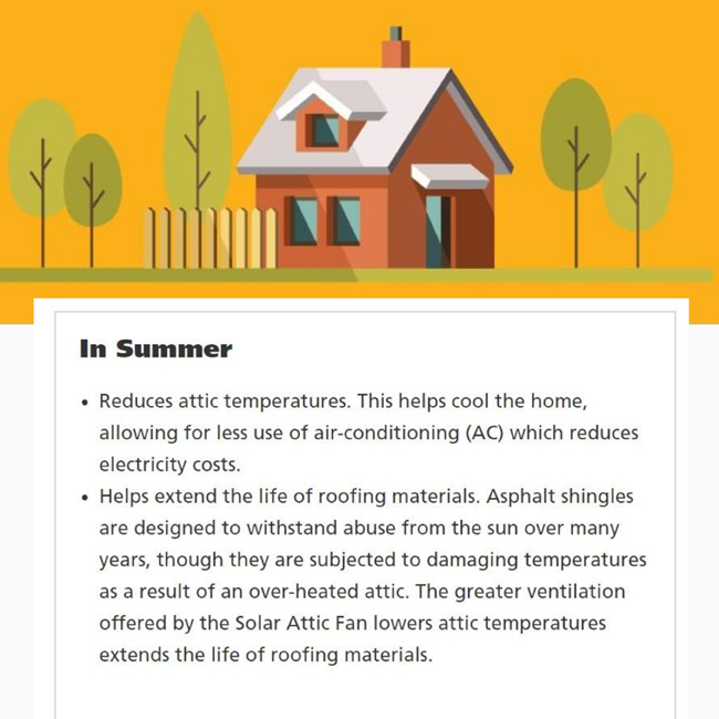 How can a solar attic fan reduce wear and tear  on your home’s air conditioning system?