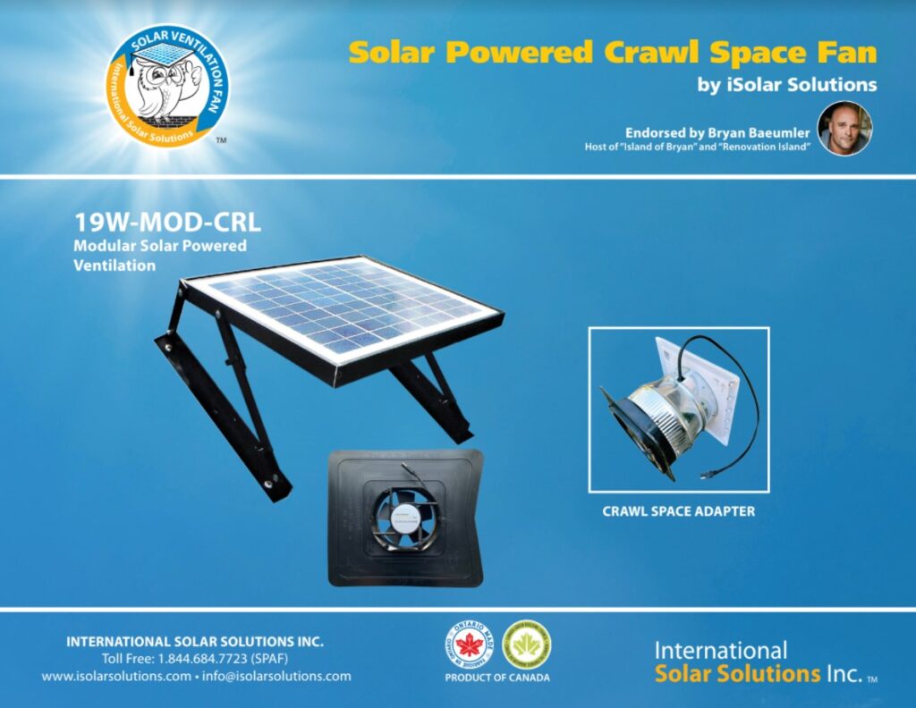 Solar Powered Crawl Space Fan